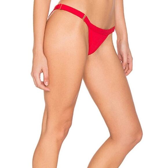 Revolve Beach Bunny Rib Tide Skimpy Bottom in Red, M - Picture 4 of 10